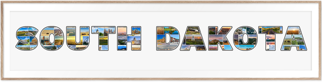 Een South Dakota-Collage is een prachtige reisherinnering