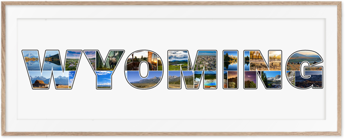 Een Wyoming-Collage is een prachtige reisherinnering