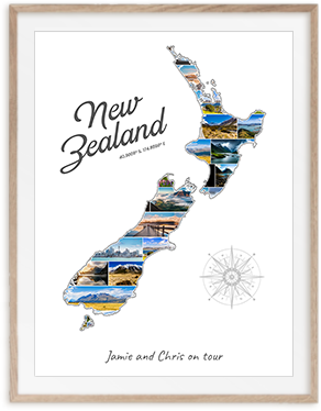 Jouw Nieuw-Zeeland-Collage van eigen foto's